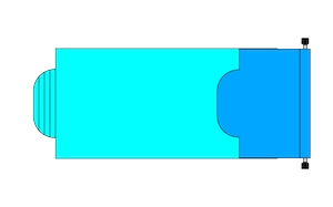 Titan Pool Cover Reel working on a rectangle shaped pool with Roman end steps, frame2