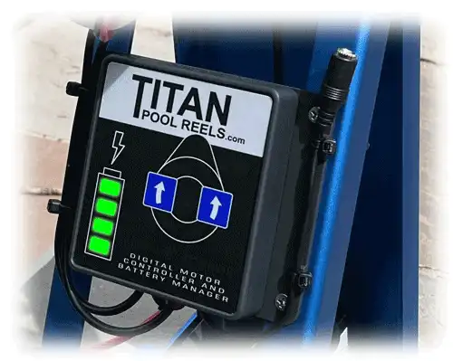 The Titan automatic pool reel controller has a user friendly graphical display